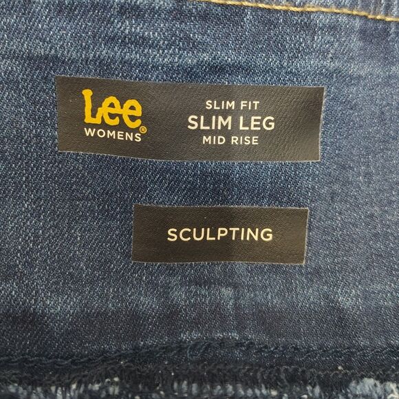 LEE Sculpting Slim Leg Mid Rise 18W Women's Plus Size Pull On Stretch Jeans - Picture 3 of 4